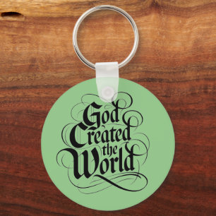God Created the World Keychain
