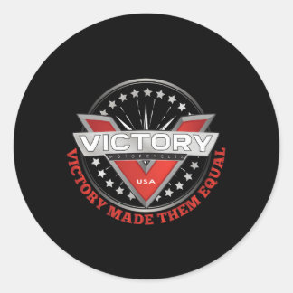 God Created Victory Made Them Equal Motorcycle Classic Round Sticker
