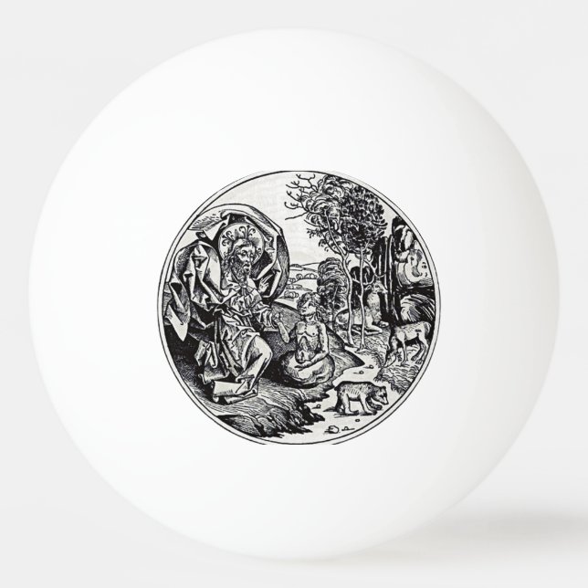 God creates man ping pong ball (Front)