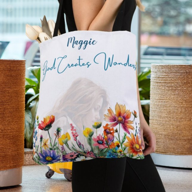 God Creates Wonders - Personalized Tote Bag (God Create Wonders
where fashion meets A celebration of God's  enduring beauty.)