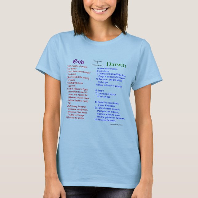 God & Darwin T-Shirt (Front)