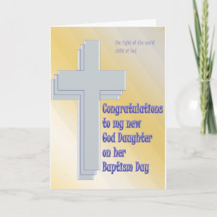 God Daughter Baptism Card