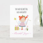 God-daughter birthday fairy girls whimsical card<br><div class="desc">An adorable birthday card with the cutest little fairies that you can personalise with your God-daughter's name. The birthday fairy collection is perfect for little girls who adore magical creatures. You can choose between two types of cards. You can choose either silky gloss paper or matte paper. Matte, is a...</div>