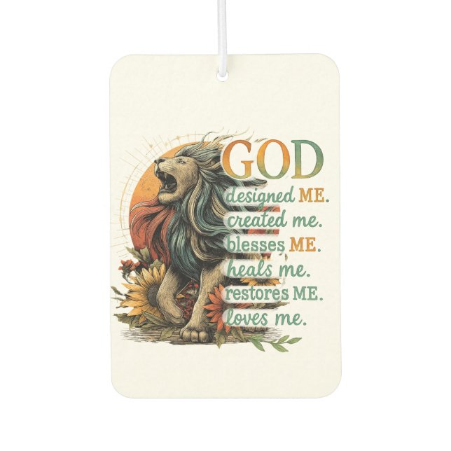God Designed Me...  Air Freshener (Front)