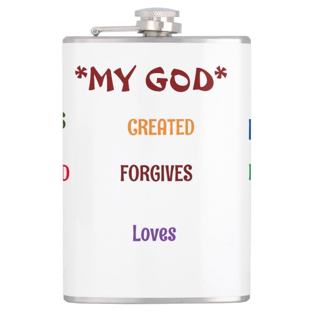 God Designed Me Collection  Hip Flask (Front)