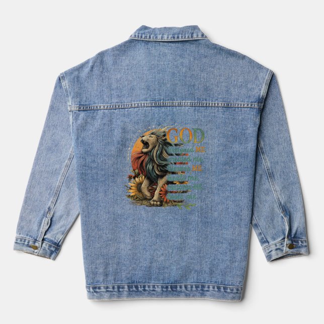 God Designed Me...  Denim Jacket (Back)