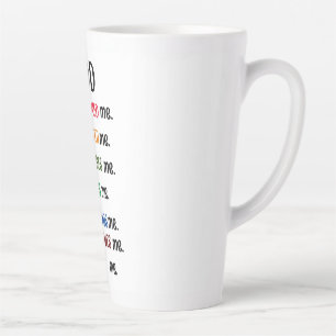 "GOD DESIGNED ME"  Latte Mug
