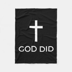 God Did Christian Faith Testimony Blessing Miracle Fleece Blanket