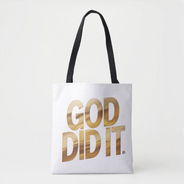 God Did It – Faith-Inspired Christian Tote Bag (Front)