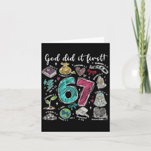God Did It First Christian 6 7 Meme For Believers Card