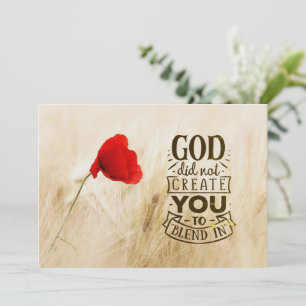 God did not Create You to Blend In Christian Card