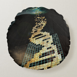 God doesn't play dice 2014 round pillow