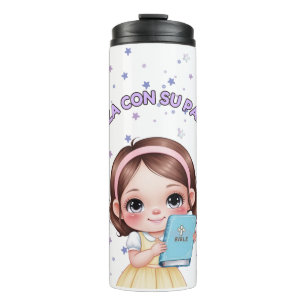 God embraces me with his word thermal tumbler