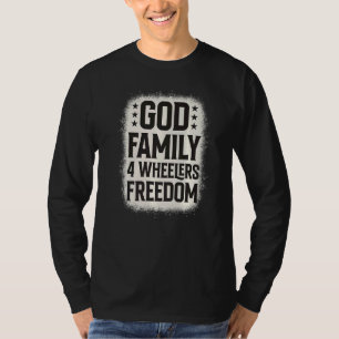 God Family 4 Wheelers Freedom Atv Quad Dirt Bike M T-Shirt