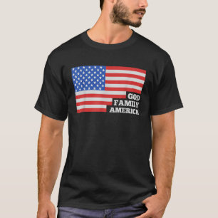 God Family America I Love My Country Patriotic USA T-Shirt