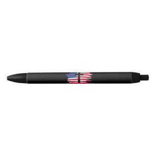 God Family Country American Flag Cross Christian P Black Ink Pen