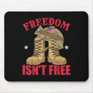 God Family Country American Soldier Us Flag Memori Mouse Pad