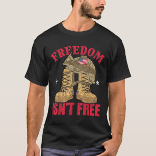 God Family Country American Soldier Us Flag Memori T-Shirt