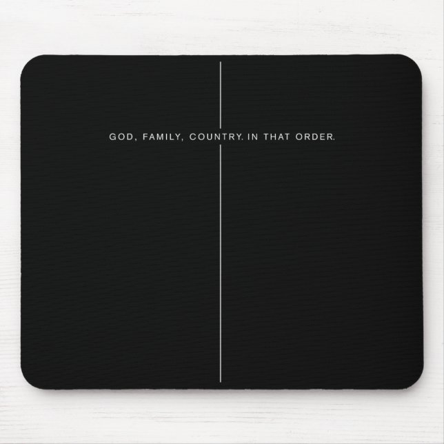 God Family Country In That Order For Suprters Men  Mouse Pad (Front)