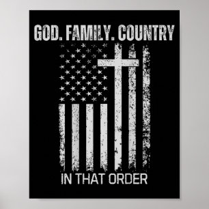 God Family Country In That Order (on Back)  Poster