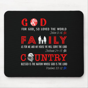 God Family Country  Mouse Pad