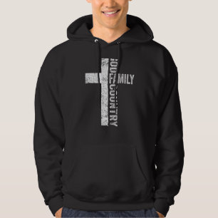 God Family Country Patriotic Freedom Christian Cr Hoodie
