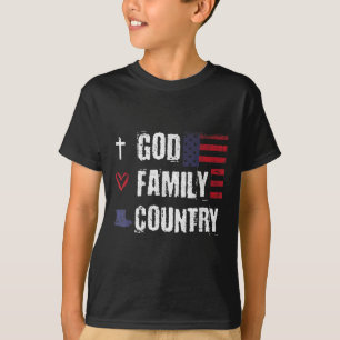 God Family Country Patriotic Veteran Soldier Memor T-Shirt