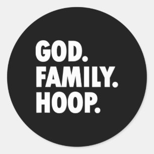 God Family Hoop - Novelty Sketll Classic Round Sticker