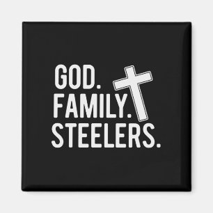 God Family Steelers Pro Us Flag Father's Day Dad.p Magnet