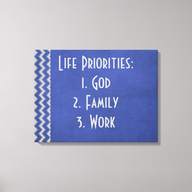God Family Work Order Quote Canvas Print (Front)