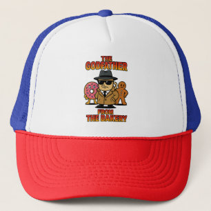 God Father from Bakery – Cartoon Coffee & Doughnut Trucker Hat