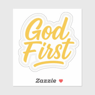God First   Christian Vinyl Sticker   FaithFuel St