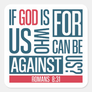 God for us square sticker