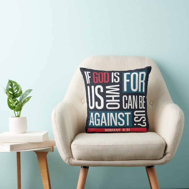 God for us throw pillow (Chair)