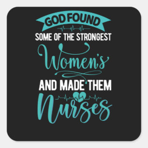 God found Some of the strongest womens Square Sticker