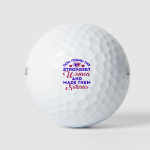 God Found Strongest women Notories Notary Golf Balls