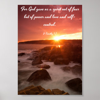 God gave us a spirit - Bible Poster