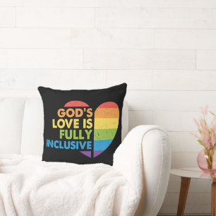 God Gay Christian Lgbt Throw Pillow