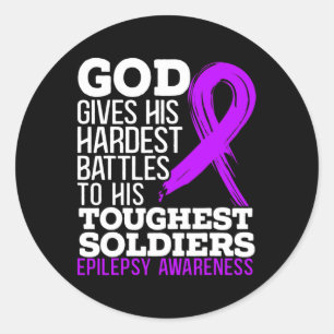 God Gives His Hardest Battle To His Toughest Soldi Classic Round Sticker