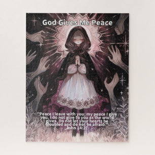 God Gives Me Peace - Christian Anime Jigsaw Puzzle