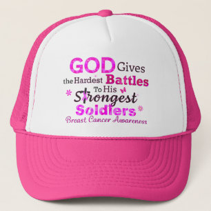 GOD Gives the Hardest Battles Trucker Hat