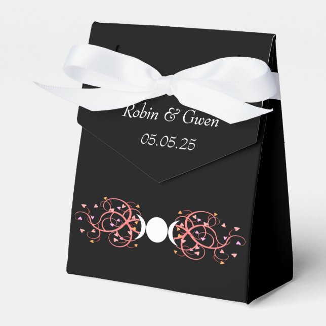 God & Goddess Favour Box for Wiccan Handfastings (Front Side)