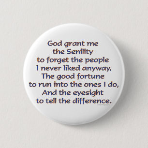 God Grant Me Humour 2 Inch Round Button