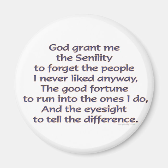 God Grant Me Humour Magnet (Front)