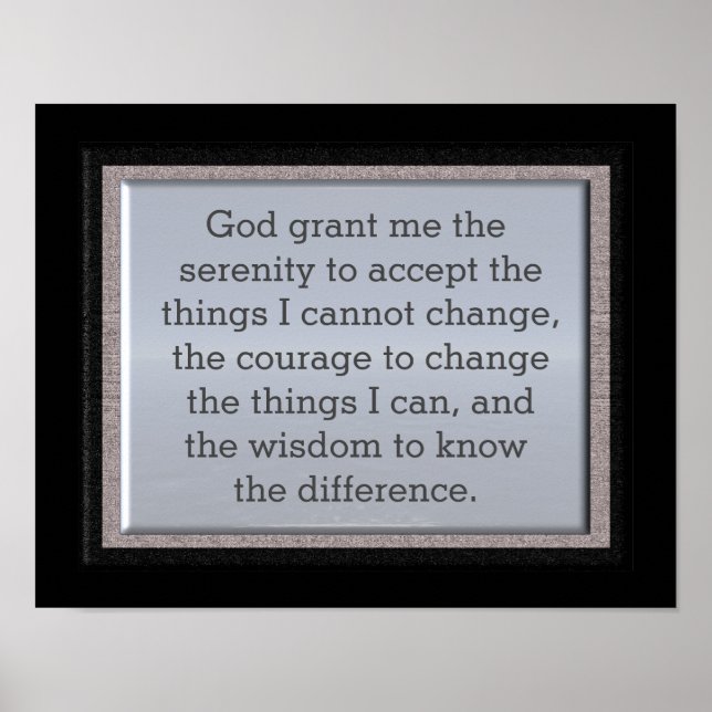 God grant me the serenity - art print (Front)