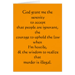 God grant me the serenity Card