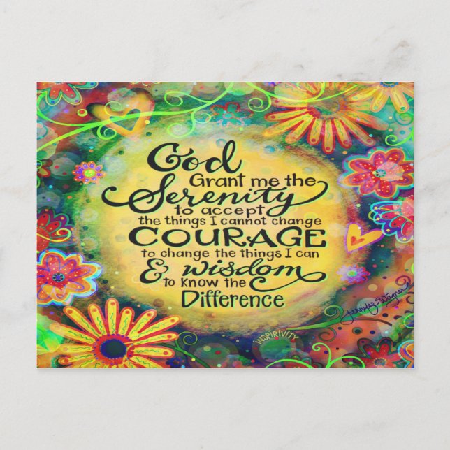 “ God Grant Me the Serenity” Inspirivity Postcard (Front)