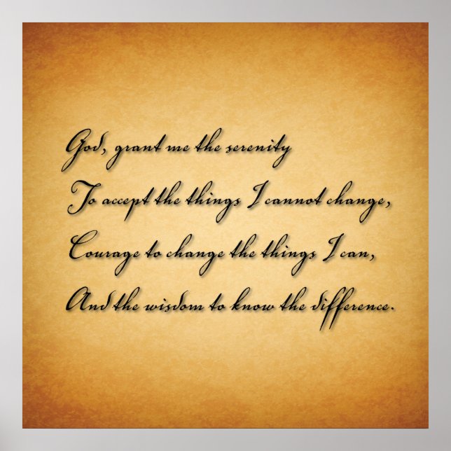 God Grant Me the Serenity Poster (Front)