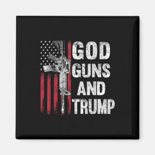 God Guns And Trump 2nd Amendment Flag Ar15 Magnet