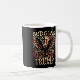 God Guns And Trump 2nd Amendment Flag Eagle Americ Coffee Mug